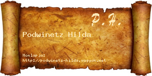 Podwinetz Hilda névjegykártya